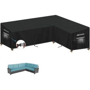 Housse Canap&eacute; D'angle Jardin Imperm&eacute;able 420d Oxford, Protection Salon Ext&eacute;rieur L 270x210x87x80/60cm. - Neuf