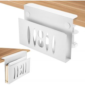 Organisateur de Bureau Support pc Portable Support macbook Laptop Stand,en Acier,Aucun perçage requis,Support pour MacBook Pro/Air,iPad Blanc - Neuf