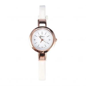 Dame &Agrave; La Mode Femmes Dressing Ultra-Fine Bracelet Quartz Montre-Bracelet Montre-Bracelet (Blanc) - Neuf