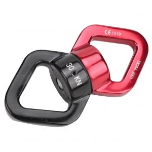 Poulie D'escalade Exterieure 30 Kn, Connecteur Fixe, Roue Suspendue Bidirectionnelle (Noir Et Rouge) - Neuf