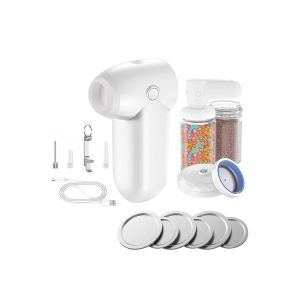 Pompe &Agrave; Vide Manuelle Avec 6 Couvercles Pour Bocaux Mason, Gonfleur Et Ouvre-Bo&icirc;te - Neuf