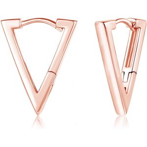 Kal-Petites Cr&eacute;oles En Argent Sterling 925 - Boucles D'oreilles Triangulaires En Forme De Losange - Hypoallerg&eacute;niques - Pour Femme Et Fille - Neuf
