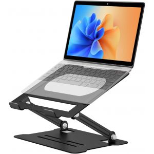 Support Ordinateur Portable, Support Pc Portable Bureau Réglable, Support Pc Portable Pliable, Support Portable Pour Ordinateur Portable, Compatible Macbook Air Pro, Et Laptops 11-17''(Noir) - Neuf