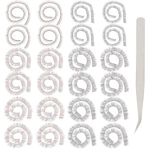 KALANKA-24 PCS Noir Brun Cils Faux Cils Poup&eacute;e Cils Bande Eye Make Up Accessoire Ours Oeil D&eacute;coratif pour Bjd Poup&eacute;e Ours en Peluche DIY Artisanat Fabrication de Fournitures 6/8/10mm - Neuf