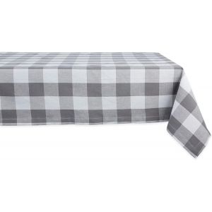 Sjzg-Buffalo Check Collection Nappe Rustique Classique Gris Et Blanc 152,4 X 213,4 Cm - Neuf