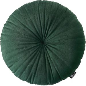 CAUC-ROOM99 Coussin Rond en Velours D&eacute;coratif Milou 45 cm pour Salon, Canap&eacute;, Sofa Motif Citrouille Vert fonc&eacute;, 1 pi&egrave;ce - Neuf