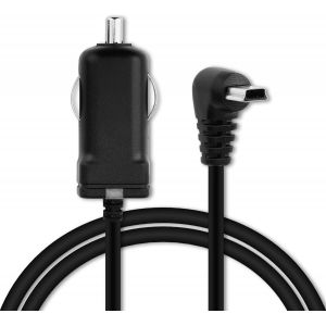 Chargeur GPS Allume-Cigare Voiture Mini-USB 90&deg; 1A Compatible avec 5V Cable 1.1m Charge Auto 12V Camion 24V Navigation - Neuf