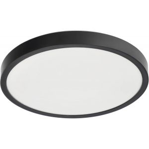 KAL-Plafonnier Led Pereti 18W Noir 29,5Cm, 4000K Blanc Neutre, 1800Lm, Ip44, Éclairage De Plafond 220-240V, Luminaire Intérieur Moderne, Lampe Led 777609 - Neuf