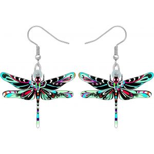 Kal-Acrylique Boucles D'oreilles Libellule Insecte Suspension Drop L'&eacute;t&eacute; Bijoux Mode Cadeau Libellule Pour Femme Fille Charme - Neuf