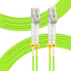 Câble patch à fibre optique OM5 LC vers LC 10 m|Options de longueur : 0,2 m à 20 m,40 Go/100 Go Duplex LC-LC 50/125 um câble à fibre optique multimode LSZH 10 mètres - Neuf