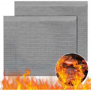 Kalanka-2pcs Tapis De Cuisson Barbecue Pour Grille Barbecue Tapis Cuisson Barbecue Anti-Adhésif Pour Grille De Barbecue Tapis Barbecue Réutilisable Et Découpable - 40x33cm - Neuf