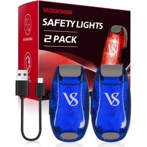Subzonal-Cartable À 2 Led Clignotantes - Rechargeable Par Usb - Pendentif Led - Lumière Clignotante Pour Vélo, Casque, Cartable - Lumière De Sécurité - Neuf