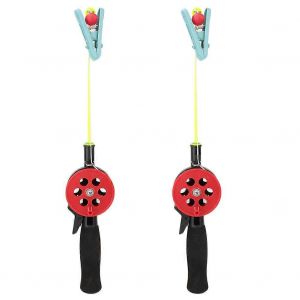 Lot De 2 Mini Cannes À Pêche Pour Crabes, Cannes À Pêche Sur Glace, Cannes À Pêche D'extérieur Pour La Pêche Sur Glace Et Les Enfants - Neuf