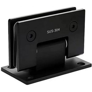 90 Degr&eacute;s Porte En Verre Armoire Vitrine Armoire Pince Portes De Douche En Verre Charni&egrave;re Pi&egrave;ces De Rechange Mur-Verre Gris (Black) - Neuf