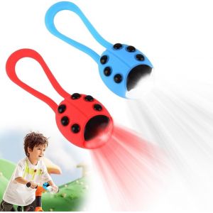 Lot De 2 Lumières Led Étanches Ipx5 Pour Sac À Dos De Poussette,Lumière Led D'avertissement Avec 3 Modes D'éclairage Pour Trottinette,Bâton De Randonnée Ou Sac À Dos - Neuf