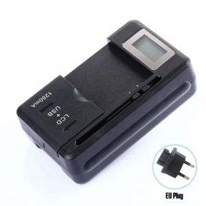 Chargeur De Batterie Mobile Universel,&Eacute;cran Indicateur Lcd,Port Usb Pour Chargeurs De T&eacute;l&eacute;phone Portable 32-55mm,Prise Us Uk Eu--Eu Type - Neuf