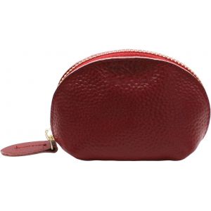 Petit Portefeuille Pour Femme,En Cuir Synth&eacute;tique,Petit Porte-Monnaie,Vintage Mignon Demi-Rond,Petit Porte-Monnaie Avec Fermeture &Eacute;clair,Rouge Bordeaux,9 X 4 X 7 Cm,Minimaliste - Neuf