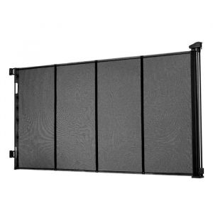 Barri&egrave;re de S&eacute;curit&eacute; Extensible-Duoku-Cl&ocirc;ture en Maille Ajustable-515 cm de Large et 99 cm de Haut-Barri&egrave;re R&eacute;tractable-Noir - Neuf