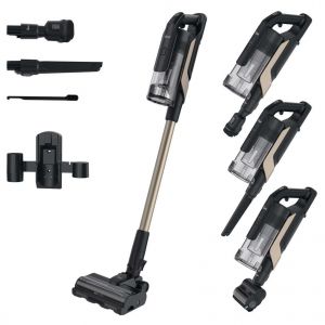 Hoover HF610P 011 Aspirateur balai Batterie Sec EPA Sans sac 0,7 L 660 W Noir, M&eacute;tallique 4 Ah - Neuf