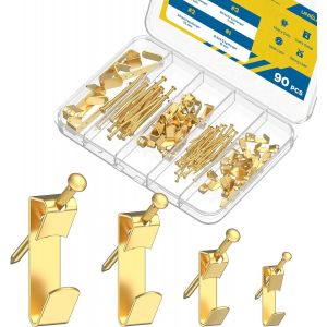 Mevronisshop-Kit De Suspension Pour Tableaux 90 Pi&egrave;ces, 4,5 Kg, 13 Kg, 22 Kg, 45 Kg Porte-Images Renforc&eacute;s Pour Cloisons S&egrave;ches Et Bois, Crochets De Suspension Pour Tableaux, Crochets Pour Cadres - Neuf