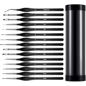 Ensemble Pinceaux Artiste - 15 Pi&iquest;&iquest;Ces Pinceaux Peinture Acrylique, Nylon Pour Aquarelle, Huile Et Gouache, Idi&iquest;&iquest;Al Pour Enfants Et Amateurs De Peinture - Neuf