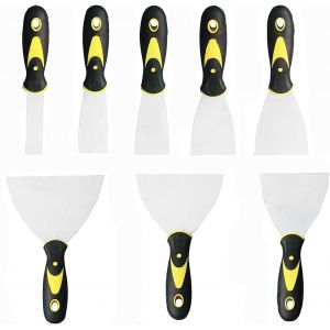 lbgwp60-Lot De 8 Grattoirs À Peinture En Acier Inoxydable Avec Poignée En Plastique - Neuf