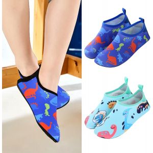 2 Paires De Chaussures Aquatiques, Chausson De Plage Pour Garçons Filles, Barefoot Piscine Aqua Surf Nager Plongée Sport Yoga(8/8.5uk) - Neuf