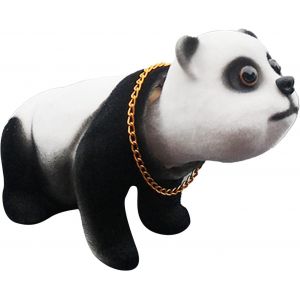 Figurine panda secouant la t&ecirc;te pour tableau de bord de voiture | D&eacute;coration de bureau, tableau de bord artisanal pour la maison et la voiture - Neuf
