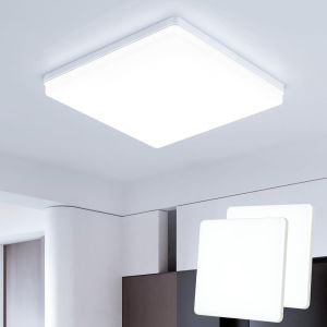 SUBZONAL-Plafonnier LED Carr&eacute; 48W, Lampe de Plafond 4800LM 6500K, Luminaire Plafonnier Applicable &agrave; Salle De Bain, Salon, Cuisine, Chambre, Couloir, Balcon, Garage, 30CM (Pack of 2) - Neuf