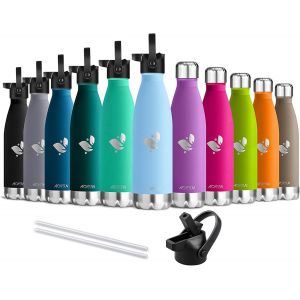 Shiba-Bouteille D'eau En Acier Inoxydable Isolé À Double Mur - 350ml/500ml/750ml - Gourde Isotherme Étanche Sans Bpa, Gourde Inox [1 - Neuf
