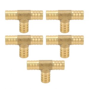 Raccord adaptateur 3 voies en laiton 5/8 pouces raccord en T universel en laiton pour turbo alimentation en huile gaz carburant eau air tuyau d'air - Neuf