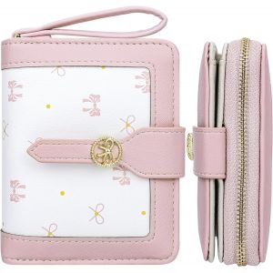 Cauc-Porte-Monnaie Femme Petit Mini Avec Noeuds Porte-Monnaie Rose Boucle Porte-Monnaie Femme Petit - Neuf