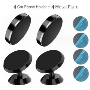 Support De Téléphone Magnétique Pour Voiture Support De Téléphone De Voiture Universel Pour Iphone Xiaomi Huawei Samsung Tableau De Bord Mural Autocollant Magnétique De Voiture-4pcs Black Set- - Neuf