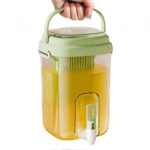 Fontaine &Agrave; Boissons Ext&eacute;rieure Avec Robinet &iquest; Fontaine &Agrave; Boissons De 13 Litres Avec Poign&eacute;e Et Filtre, Id&eacute;ale Pour Les Jus, Les Sodas Et Les Voyages &iquest; Vert Clair - Neuf