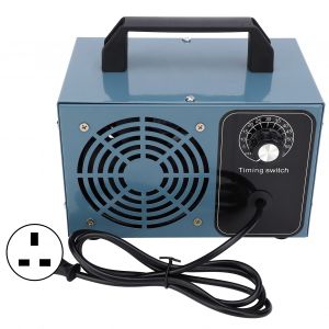 XYONG Generateur d'ozone, petit purificateur d'air portable, purificateur d'air d'interieur, bleu, avec minuterie, prise britannique 220 V, 10 g/h - Neuf