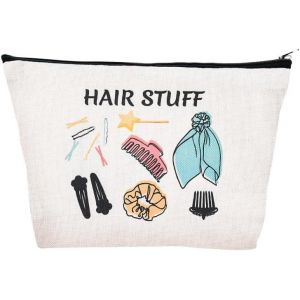 MAA-Sac de rangement pour accessoires de cheveux pour adolescentes, filles, femmes, sac de voyage portable à fermeture éclair, organisateur pour chouchous à cheveux, pinces à cheveux et bandeau à che - Neuf