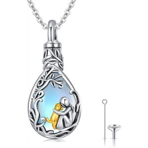 Collier Pour Femme En Argent Sterling 925 - Pendentif En Cristal - Cadeau Pour Femme Et Chien - Bijou Pour Les Amoureux Des Chiens Et Filles - Neuf