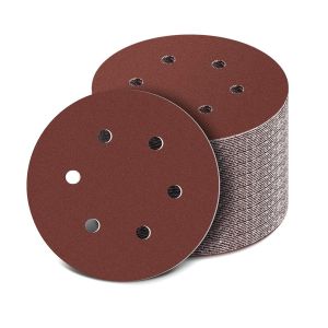 150mm Disque de Ponçage, 60 Pcs Disque Abrasif, 6 Inch 6 trous Disque a Poncer Pour Poncer/Polir/Dérouiller(Grain 40/80/120/240) - Neuf
