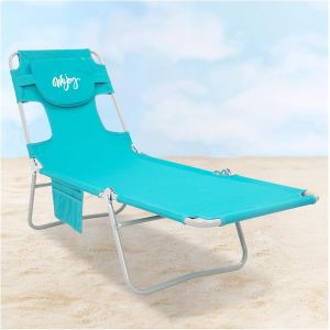 Ulteronixshop-Wejoy Bain De Soleil Pliable Avec Trou De Visage Pour Lecture, Chaise Longue Pliante Avec Dossier R&eacute;glable &Agrave; 5 Positions, Transat Inclinable L&eacute;g&egrave;re Avec Appui-T&ecirc;te Pour Plage Jardin Ter - Neuf