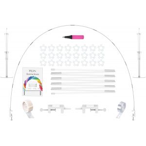 MEVRONISSHOP-Kit d'arche de ballons Support d'arche de ballons r&eacute;utilisable Blanc Ajustable pour les mariages, remises de dipl&ocirc;mes, anniversaires, d&eacute;corations de No&euml;l - Neuf