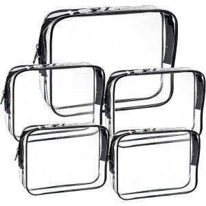 KALANKA-Trousse de toilette transparente de voyage, trousse de toilette transparente, trousse de toilette portable &eacute;tanche &agrave; fermeture &eacute;clair, trousse de toilette de voyage pour femmes et hommes, Lot - Neuf