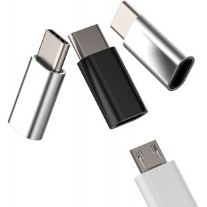 lbgwp60-Lot De 3 Adaptateurs De Charge Micro Usb Vers Usb C Mâle - Compatible Avec Samsung Android - Câble De Charge Rapide Femelle De Type C - Pour Apple Iphone 15 - Pour Ipad Data Sync - Neuf