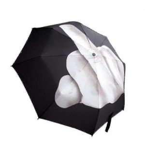 Doigt D'honneur Design Parapluie Noir Coupe-Vent Pliable Compact Pour La Protection Contre La Pluie En Plein Air - Neuf