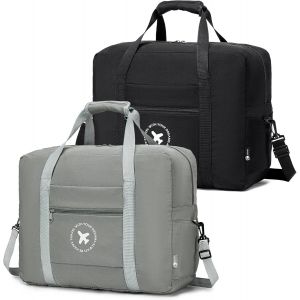 Bagage Cabine 45x36x20 Easyjet Cabine Avion Petit Bagage à Main Sacs de Sport Imperméable Sac Weekend Femme Homme Bagage Portable Maternité pour Travel Gym Sport 2X Sacs de Voyage Noir Gris - Neuf