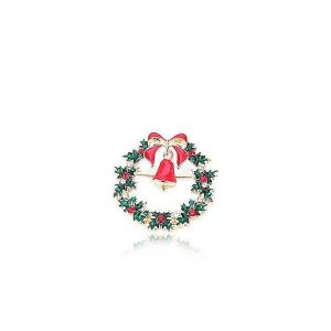 Wabjtam Collier De No&euml;l Pour Femmes Scintillant Strass Couronne De No&euml;l Broche Bijoux - Neuf
