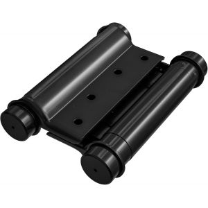 Charni&egrave;re double action 75 x 126 mm Fermeture automatique avec r&eacute;glage de la force Cl&eacute; Allen incluse Acier noir - Neuf