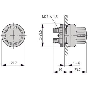 Rmq-Titan Interrupteur S&eacute;lecteur &Agrave; 3 Positions Avec T&ecirc;te Rotative - 226838 - Neuf