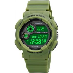 Eryi-Montre Homme Et Femme Led 12h/24h Digital Alarma Chronomètre Date 50m Etanche Outdoor Militaire Montre Bracelet Plastique Et Caoutchouc - Neuf