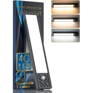 Led Lampe Dimmable De Placard 2500mah,33.5 Cm Sans Fil Usb Rechargeable Reglette Led Cuisine,65 Led Éclairage Spécial Lampe Pour Cuisine Sous Les Meubles, Armoires (3 Couleurs) - Neuf