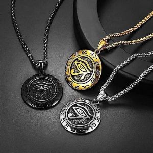 Vintage Horus Oeil Pendentif Collier Jeu Roi Collier Mode Européenne Et Américaine Personnalisé Hip Hop Hommes Et Femmes Bijoux Pull Chaîne - Neuf